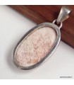 Pendentif Scolecite orange – Argent 925 authentique