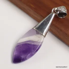 Pendentif Améthyste à bandes moderne - Pendentifs pierres naturelles
