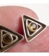 Boucles Citrine facettée triangulaire – Argent 925 certifié