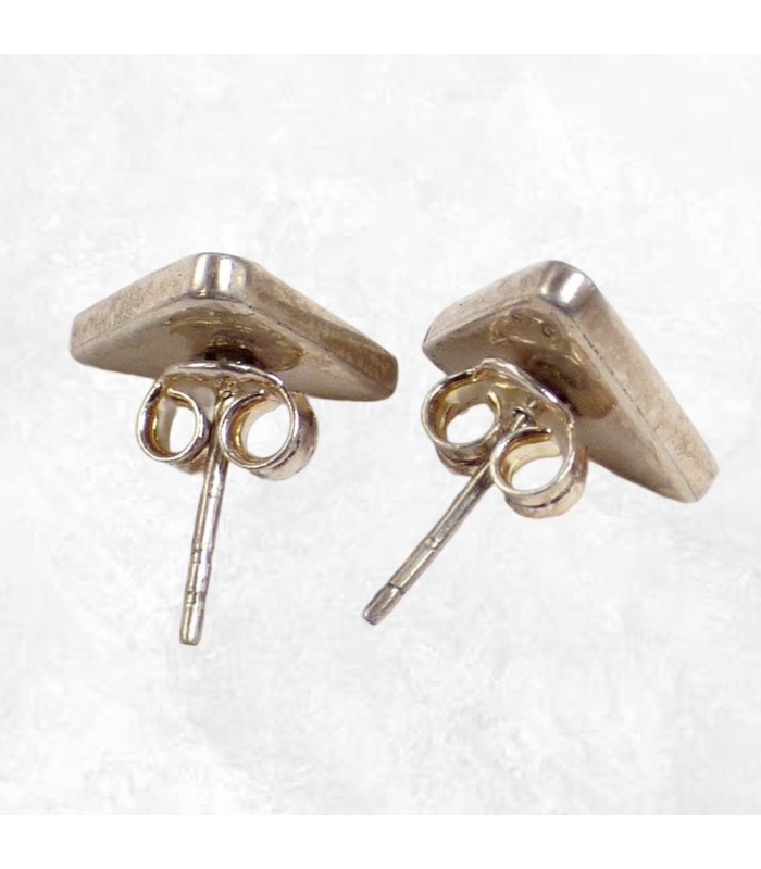 Boucles Citrine facettée triangulaire – Argent 925 certifié