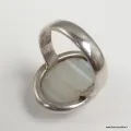 Bague Agate de Botswana ovale taille 58 - Bijoux en Agate