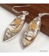 Boucles d’oreilles Jaspe Brecchia marquise en argent 925
