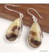 Boucles d’oreilles Septaria de Madagascar goutte en argent 925