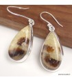Boucles d’oreilles Septaria de Madagascar goutte en argent 925