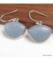 Boucles d’oreilles angélite bleue en argent 925 certifié