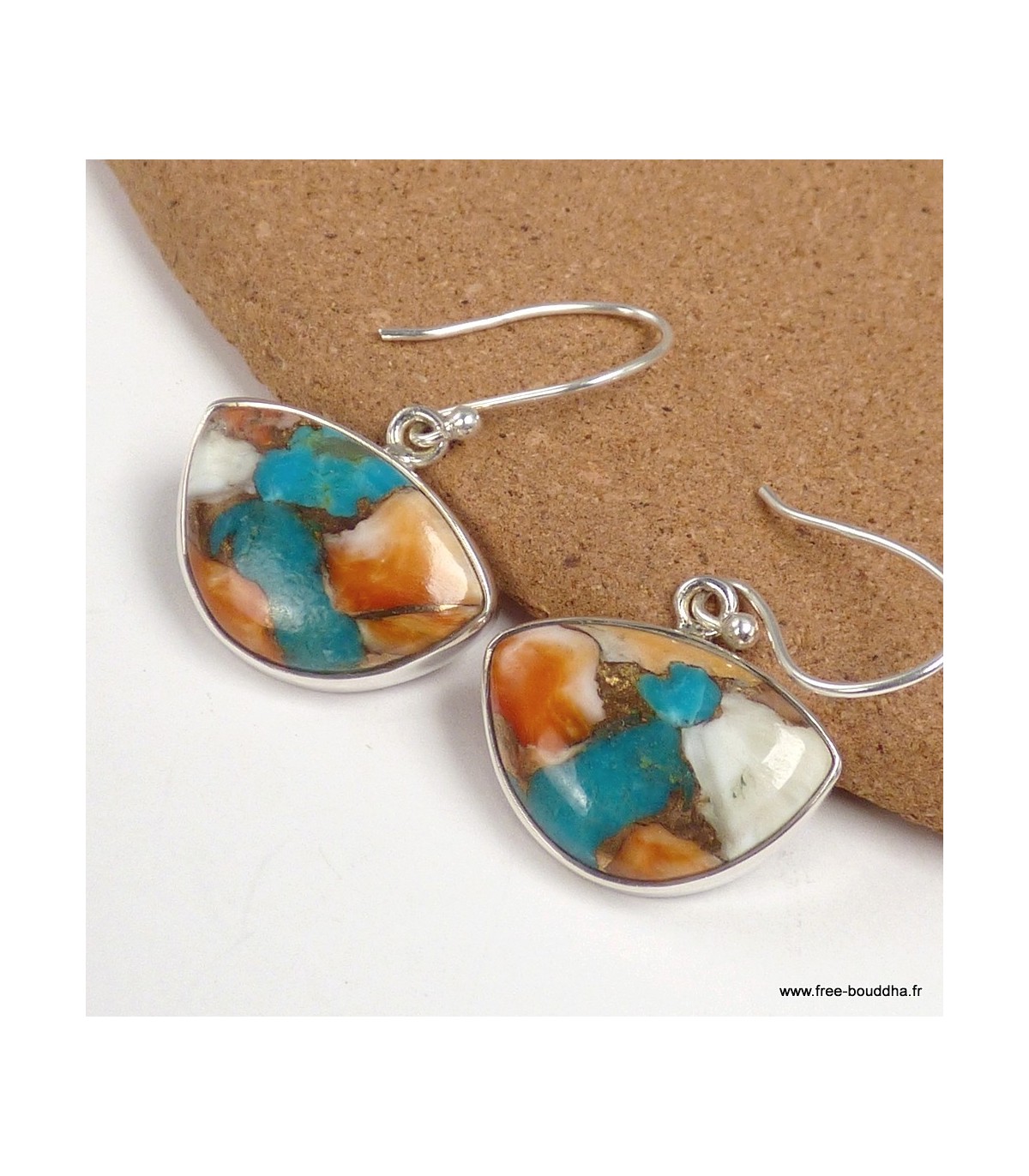Boucles d'oreilles - Ever turquoise disc studs | Ginette NY