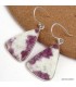 Boucles d’oreilles Tourmaline rose sur Quartz goutte 925