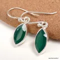 Boucles d'oreilles marquise Onyx vert facetté - Boucles d'oreilles en pierres naturelles