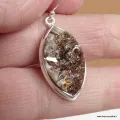 Boucles d'oreilles Astrophyllite brute forme marquise - Boucles d'oreilles en pierres naturelles