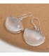 Boucles d’oreilles Sélénite semi‑rondes authentiques 925