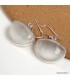 Boucles d’oreilles Sélénite semi‑rondes authentiques 925