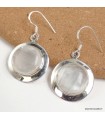 Boucles d’oreilles Sélénite ronde Maroc en argent 925