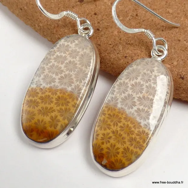 Boucles d'oreilles en Corail indonésien - Bijoux en Corail