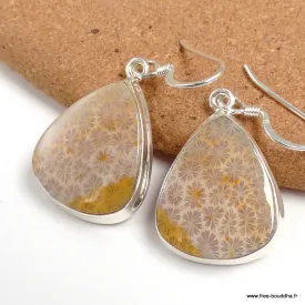Boucles d'oreilles goutte en Corail indonésien - Bijoux en Corail
