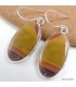 Boucles d’oreilles Jaspe Mokaïte ovales argent 925