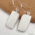 Boucles d'oreilles asymétrique Scolecite Blanche - Boucles d'oreilles en pierres naturelles