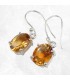 Boucles d’oreilles en véritable Citrine argent 925