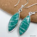 Boucles d'oreilles Amazonite forme marquise - Bijoux en Amazonite