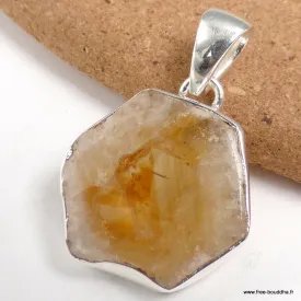 Pendentif bijou en citrine naturelle - Bijoux en Citrine
