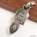 Pendentif Ctrine naturelle vintage, argent 925 - Bijoux en Citrine