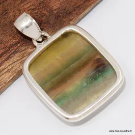 Pendentif Fluorite arc-en-ciel, pierre de concentration - Pendentifs pierres naturelles