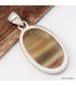 Pendentif Fluorite arc‑en‑ciel jaune vert authentique, Bijou argent 925