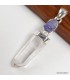Pendentif Quartz Lémurien & Tanzanite brute – Argent 925