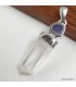 Pendentif Quartz Lémurien & Tanzanite brute – Argent 925