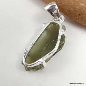 Pendentif Moldavite Véritable taille brute - Bijoux en Moldavite