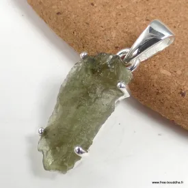 Pendentif Moldavite Véritable taille brute - Bijoux en Moldavite
