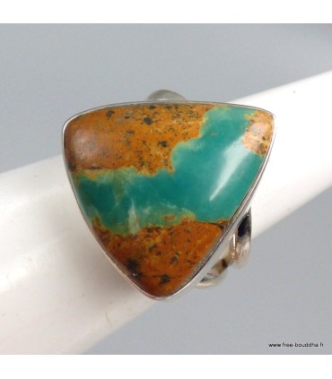 Bague Turquoise américaine Number 8 argent massif 925 T52