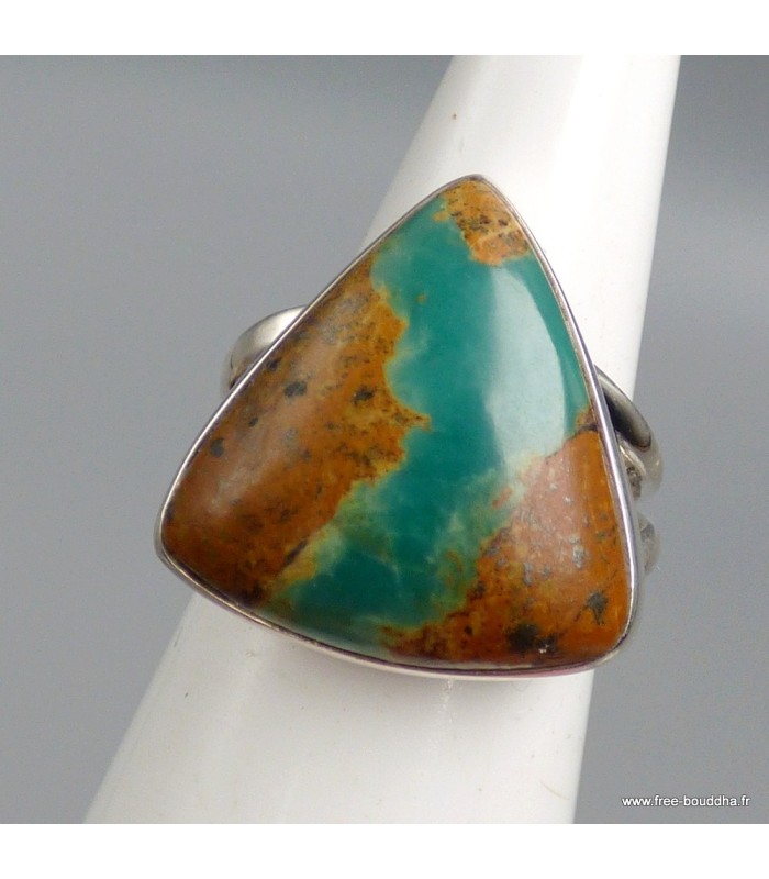 Bague Turquoise américaine Number 8 argent massif 925 T52
