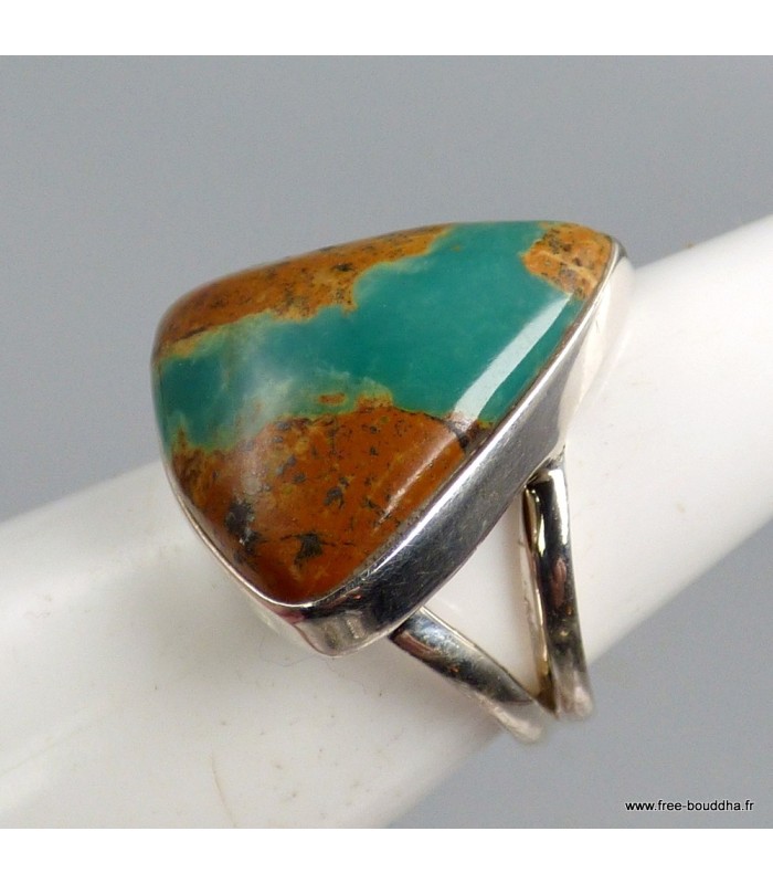 Bague Turquoise américaine Number 8 argent massif 925 T52