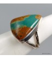 Bague Turquoise américaine Number 8 argent massif 925 T52