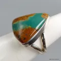 Bague Turquoise numéro 8 triangulaire taille 52 - Bagues pierres naturelles
