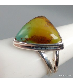 Bague Turquoise américaine authentique argent 925 taille 62