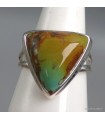 Bague Turquoise américaine authentique argent 925 taille 62
