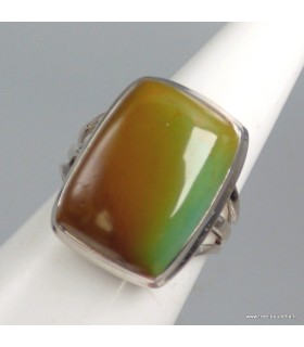 Bague turquoise américaine véritable n°8 en argent 925 taille 54