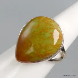 Bague Turquoise américaine vert clair rouille taille 56 - Bagues pierres naturelles