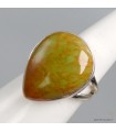 Bague Turquoise verte américaine argent massif 925 taille 56