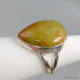 Bague Turquoise américaine vert clair rouille taille 56 - Bagues pierres naturelles