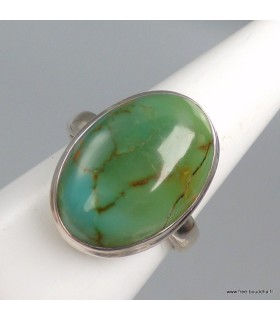 Bague Turquoise américaine n°8 pierre naturelle argent 925 T 59/60