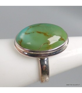Bague Turquoise américaine n°8 pierre naturelle argent 925 T 59/60