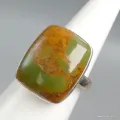 Bijou Bague Turquoise n° 8 rectangulaire taille 56 - Bagues pierres naturelles