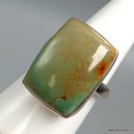 Bijou Bague Turquoise n° 8 rectangulaire taille 59 - Bagues pierres naturelles