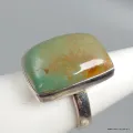 Bijou Bague Turquoise n° 8 rectangulaire taille 59 - Bagues pierres naturelles