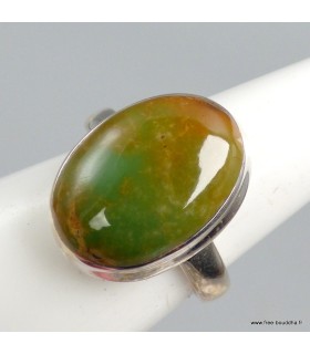 Bague turquoise américaine n°8 verte en argent 925 taille 59