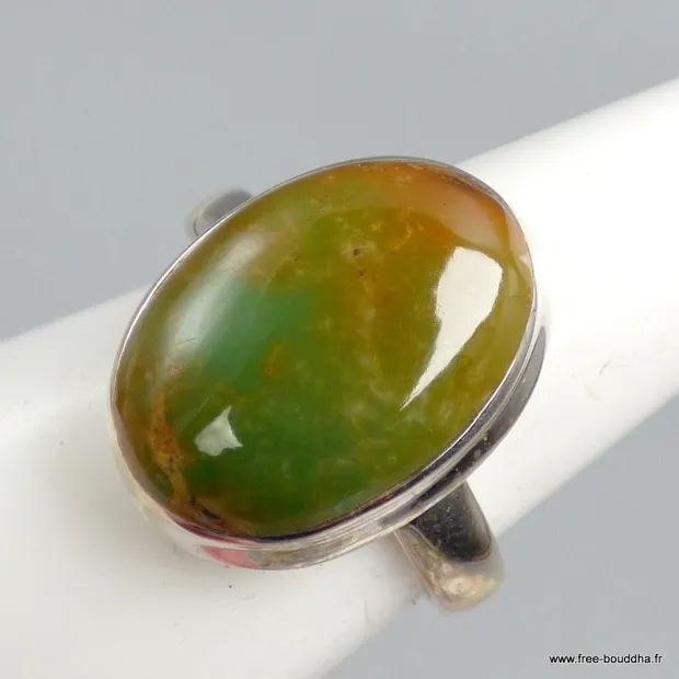 Authentique bague turquoise américaine n° 8 taille 59 - Bagues pierres naturelles