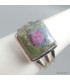 Bague Rubis sur Fuchsite authentique argent 925 taille 56