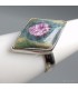Bague Rubis sur Fuchsite pierre losange argent 925 taille 61
